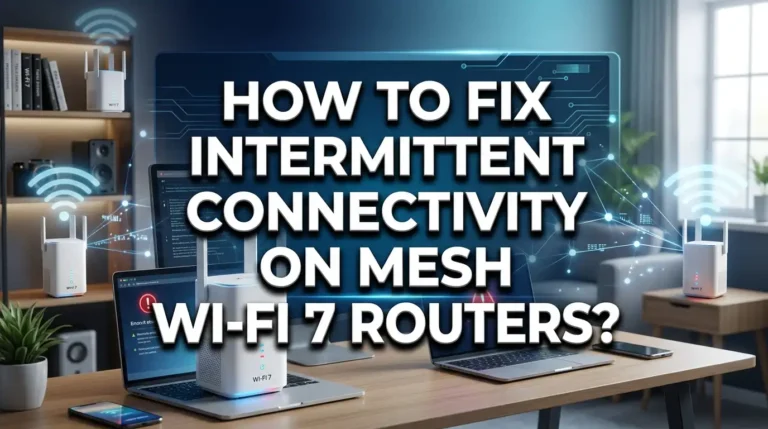 How To Fix Intermittent Connectivity On Mesh Wi Fi 7 Routers?